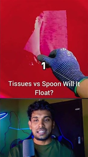 Spoon Water Challenge with Tissue
