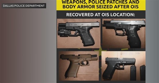 Dallas police release photos of weapons tied to man who posed as law enforcement