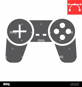 Gamepad glyph icon, video games and console, joystick sign vector graphics, editable stroke solid icon, eps 10 Stock Vector Image & Art - Alamy