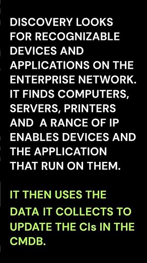WHAT DOES SERVICENOW DISCOVERY DO? #servicenowdeveloper #servicenowcommunity #servicenow