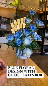 BLUE FLORAL DESIGN WITH CHOCOLATES 🇸🇦🇵🇭 | Alvin Sta Juana
