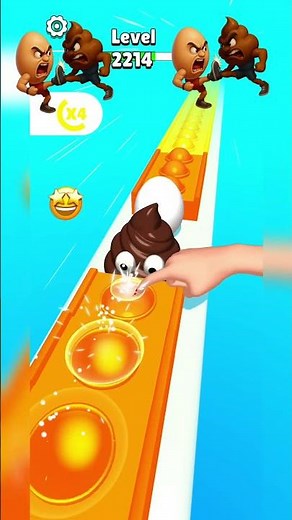Ultimate Poop Egg Popper Game 💩 | Crazy Hand Touch Challenge | Pop Run 3D Funny Moments #shorts
