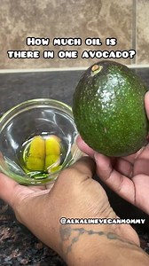 77K views · 196 reactions | How much oil is in an avocado? I was curious to find out and y’all know I love my lil experiments . I used one ripe avocado and a cheesecloth to extract the oil. The more avocados you use the more oil you’ll get. Now I see why avocado oil is so expensive. Yes cold pressed oils are best. This is just an educational video to show the real oil in avocados. | Alkaline Vegan Mommy | Facebook