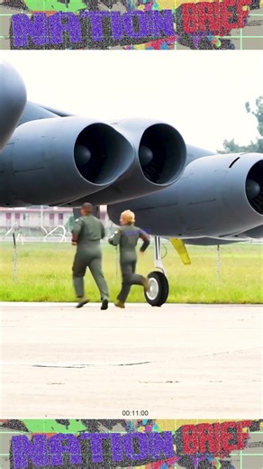 U.S. B-52 Stratofortresses Crew Scramble to Emergency takeoff