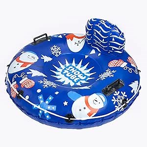 NOCCUR Snow Tube 47inch - Heavy Duty Snow Tube - Inflatable Snow Tube - Snow Tubes for Sledding Heavy Duty Adults - Snow Tubes for Adults-Winter Outdoor Sports Accessories-Ski Accessories