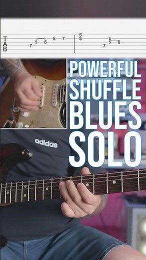 Powerful Shuffle Blues Solo in A – Feel the Grit! // SRV HABITS IN ACTION 10 #shorts