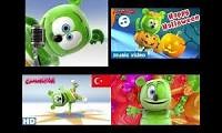 Mix of 4 videos from youtube : 4 Kinds of Gummy Bear Songs