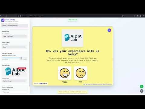 AIDIA Survey Platform Demo | How to Create AI-Powered Surveys in Minutes