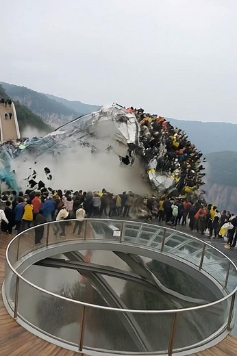 Terrifying Glass Bridge Collapse Caught on Camera😱 #CGI #Shocking #shorts