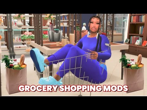 HOW TO GO 🍴 GROCERY SHOPPING 🍴 IN SIMS 4 || LINKS TO MODS IN DESCRIPTION