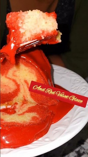 Red Velvet Swirled Cream Cheese Pound Cake #cakerecipe in the description box