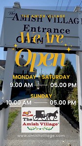 We're now opening at 9am Monday - Saturday! 🎉 That means more opportunities to experience Amish culture first-hand through our memorable Amish Farmhouse, 12-acre Village property, and Backroads Bus tours! Our hours are: Monday - Saturday: 9:00 a.m. - 5:00 p.m. Sunday: 10:00 a.m. - 5:00 p.m. These hours are in effect until the end of June. When are you coming to visit? | The Amish Village