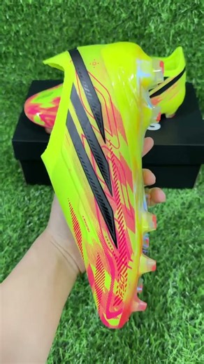 Adidas F50 Hyperfast Elite Laceless FG Firm Ground Soccer Cleats - Yellow/Solar Yellow/Lucid Pink