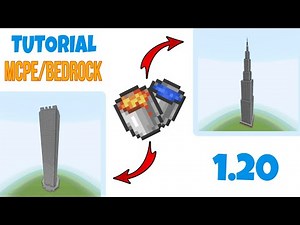 How to Lava cast Tower in MCPE/Bedrock Tutorial