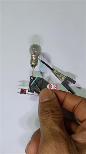 Latch ON/OFF Circuit Using Relay #experiment #relay #diy