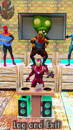 GTA V What Happens to Thor vs Spider vs Human Torch After Ironman Turns on the TV!!!