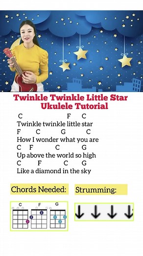 Twinkle Twinkle Little Star Ukulele Tutorial #ukulelelessons #ukuleleplayer #ukulelecovers