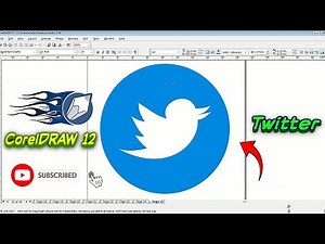 How to make Twitter Logo in corel draw 12 step-by-step video | Twitter app logo design in corel draw