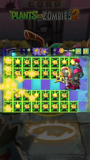 PvZ 2 - Plantfood Ability - Plant Team Level Max Vs Radiated Gargantuar Level 10