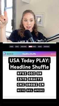 This just in…. #crosswordpuzzles #play #usatodayplay ​⁠@USATODAY