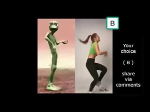 Green Alien Dancing | Alien Belly dancing challenge