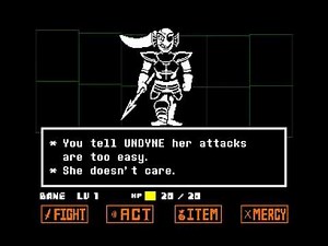 Undertale Undyne No Damage (Pacifist Max Challenge Full Fight)