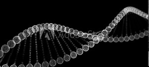 DNA background with alpha channel. You can use it for a science, technology, stage, communication or social media background. Seamless loop.