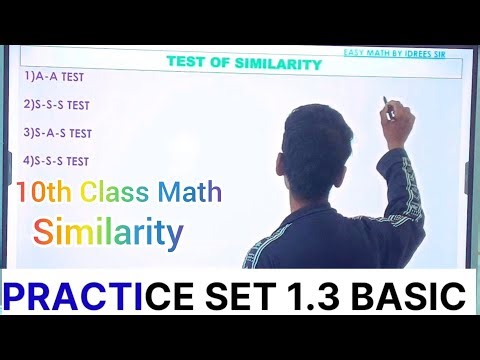 Similarity Practice Set 1.3 BASIC CONCEPTS |SSC MATH| 10TH CLASS Part -3 VIDEO