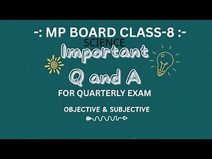 "Class 8 Science – Most Important Questions for Exam 2025 | MP Board"