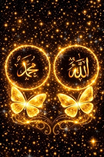 خلفيات لاسم الله عز وجل واسم محمد ﷺ ✨♥