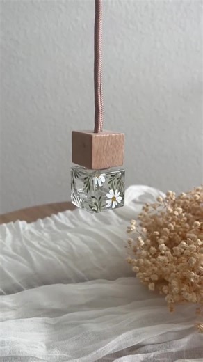 Hand Painted Car Diffuser: Floral Car Air Freshner - Etsy