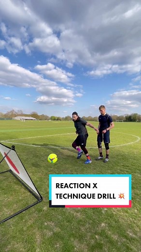 Reaction x technique challenge - try it out and raise your game ⚽️💥 w/ @edd..lad #football #footballtiktok #RayBanElevatorDance #fyp #learnontiktok