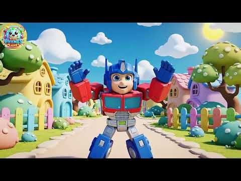 Optimus Prime’s Wheels Go Clank Clank Clank | Robot Truck Song for Kids | Nursery Rhymes