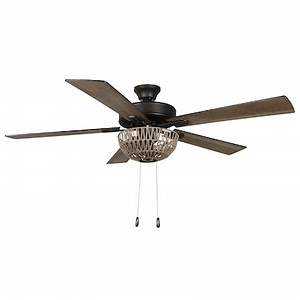 River of Goods 52-in Oil rubbed bronze with Rich barn wood/light driftwood Blades Downrod or Flush Mount Ceiling Fan With Light and Pull Chain Included 5 -Blade Lowes.com