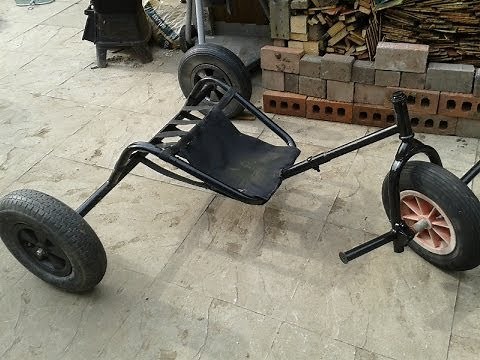 How to Make a Kite buggy using an old Wheelbarrow