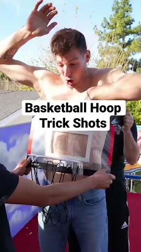 Human Basketball Hoop Trick Shots