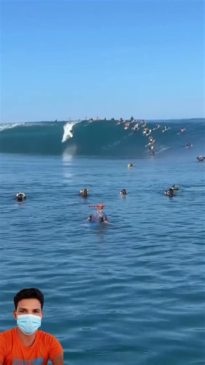 🌊 Nature vs Human Courage! 💙Who would dare to ride this giant wave? #polarflow #exitglacier