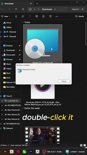 Install Blender in 30 Seconds! ⚡ Beginner Guide 2026#blender3d #blender3d #blendertutorial #3d
