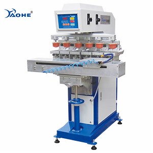 [Hot Item] Multi-Color Shuttle Ink Tray Pad Printer 6 Color Printing Machine