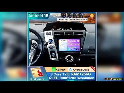 Android 15 Car For Toyota Prius Plus V Alpha LHD RHD 2012 2016 2017 Multimedia Autoradio Wireless