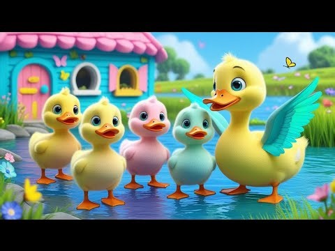 5 Little Ducks Song | Learn Counting with Cute Ducks | Nursery Rhymes & Kids Songs