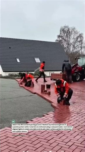 Fast Brick Paving Setup! #construction #paving #DIY #shorts #builder #tools #machine