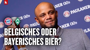 Angesprochen auf den anstehenden Start des Oktoberfests zeigte sich Bayern-Coach Vincent Kompany bestens gelaunt. Er zieht sogar den Vergleich zwischen belgischem und bayerischem Bier. | kicker