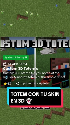 CUSTOM 3D TOTEM para Minecraft: ¡Dale vida a tu skin!