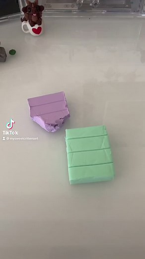 Quick sculpt of a mint playful fox! 😍#art #artist #fyp #mint #animals #cute #handmade #smallbusiness