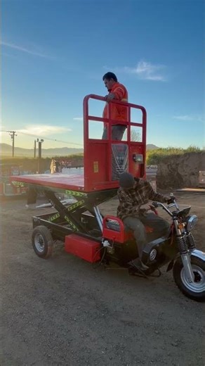 The guys testing out the new lift