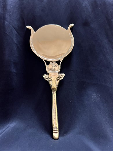 Hathor Cow Goddess Mirror Golden Egyptian Decor Made in Egypt - Etsy