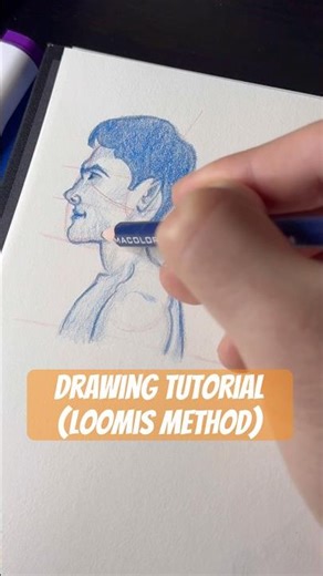 How to draw from scratch using loomis method (easy tutorial). #art #drawing #howtodraw #artshorts
