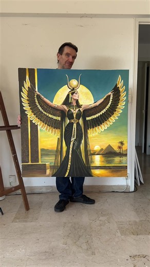 Voici une de mes dernières commandes, Isis. J’ai adoré faire ce tableau. #creativeart #artist #tableau #isis #art