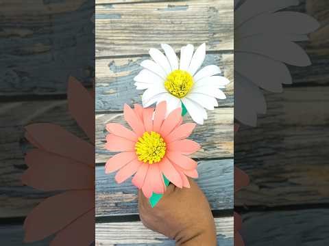 How to Make an Easy Paper Daisy Flower 🌼 Simple DIY Paper Daisy Flower for Beginners